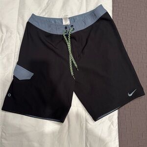 Nike Men's Black and Gray Board Shorts